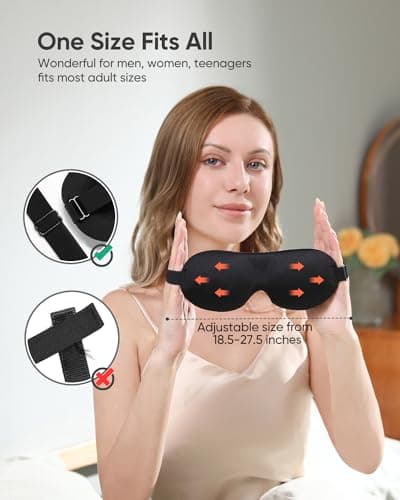 LKY DIGITAL Sleep Mask for Side Sleeper 3 Pack, Blackout 3D Eye Mask for Sleeping, Night Blindfold for Men Women 5