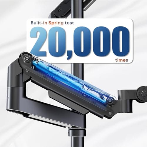 Triple Monitor Mount for up to 49-inch Screens - Heavy Duty Triple Monitor Arm Desk Mount for Ultrawide Monitors, Fully Adjustment, Max Load 20KG per Screen, VESA 75x75 / 100x100 mm, Black 6