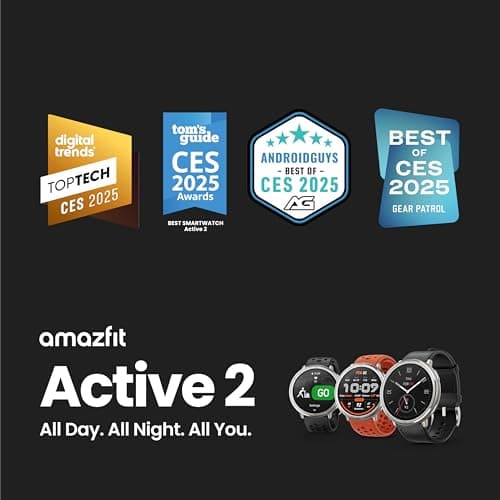 Amazfit Active 2 Sport Smart Watch Fitness Tracker for Android and iPhone, 44mm, 10 Day Battery, Water Resistant, GPS Maps, Sleep Monitor, 160+ Workout Modes, 400 Face Styles, Silicone Strap, Free App 9