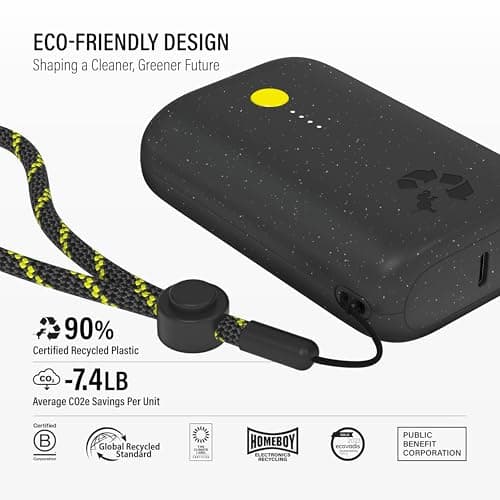 Nimble Champ Portable Charger, 10,000mAh Power Bank Fast Charging, 20W Dual USB-C Battery Pack with Cable, Travel Essential Power Bank for iPhone Laptops Galaxy Tablet Pixel iPad Macbook Kindle Airpod 8