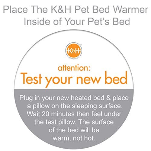 K&H Pet Products Pet Bed Warmer, Turn Any Pet Bed Into a Heated Cat or Dog Bed, Waterproof Indoor Heated Warming Pad Insert, Automatic Temperature, Safety Listed - Small 9 X 8.5in Tan 12