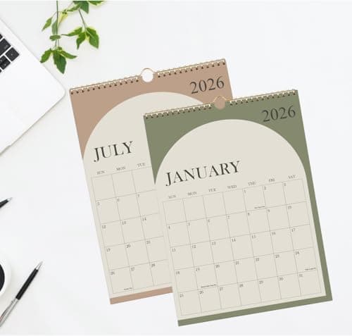 Calendar 2026-2027 - Wall Calendar from January 2026 - June 2027, 2026-2027 Wall Hanging Calendar with Thick Paper, 12" x 14.5", Green 5