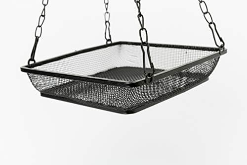 WOSIBO Hanging Feeder Seed Tray, Platform Metal Mesh , Outdoor Garden Decoration for Wild Backyard Attracting Birds 6