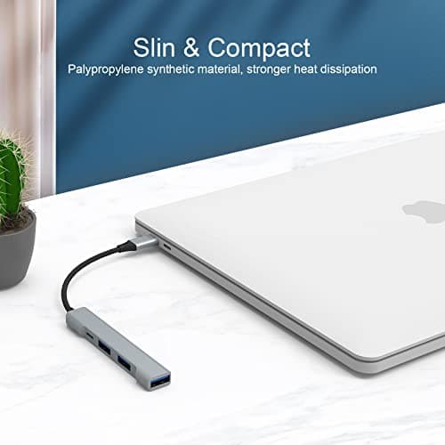 Lightning to USB Hub [Apple MFi Certified] 4-in-1 USB OTG Hub with 3 USB3.0 Port and Fast Charging Port for iPhone/iPad Compatible with Microphones/Flash Drive/Keyboard/Mouse/Sound Card 8