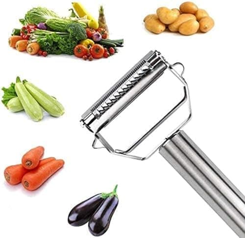AnGeer Julienne Peeler, Stainless Steel Vegetable Peeler, Double-Sided Blade Vegetable Julienne Cutter and Fruit Slicer, Dual Blade Multifunction Potato Peeler 7