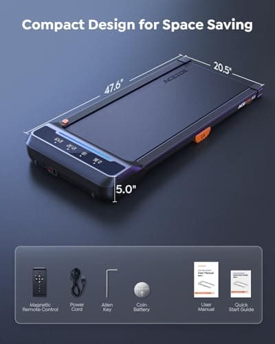 Acezoe Under Desk Treadmill for Home Office, 3 in 1 Walking Treadmill for Home, Portable Walking Running Machine, 265lbs Capacity, 2.5HP Low-Noise, APP/Remote Control 8