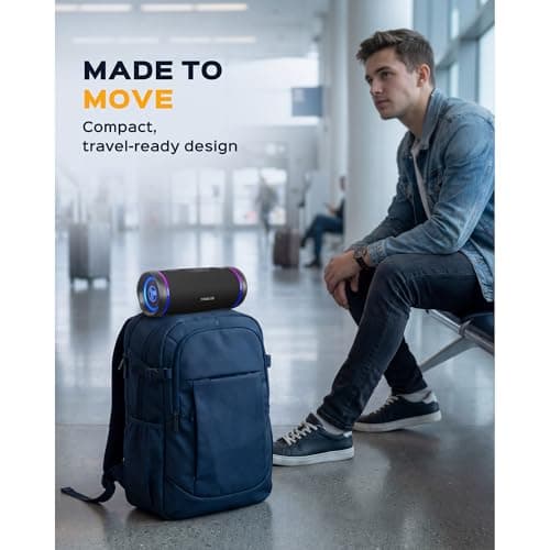 TREBLAB HD77 – Waterproof Bluetooth Speaker, 25W Loud 360° Sound, Deep Bass, IPX7, TWS Pairing, RGB Lights, 20H Battery, Portable Wireless Speaker for Outdoor, Beach, Camping, Party, Travel 7