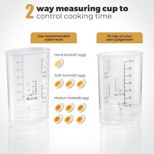 Annie & Mia Design Electric Egg Cooker, All Stainless Steel 7 Egg Capacity egg boiler, 360W, Hard, Medium, Soft Boiled Egg Poacher, egg steamer, Multi-function, Auto Shut-Off Function, BPA-free 7