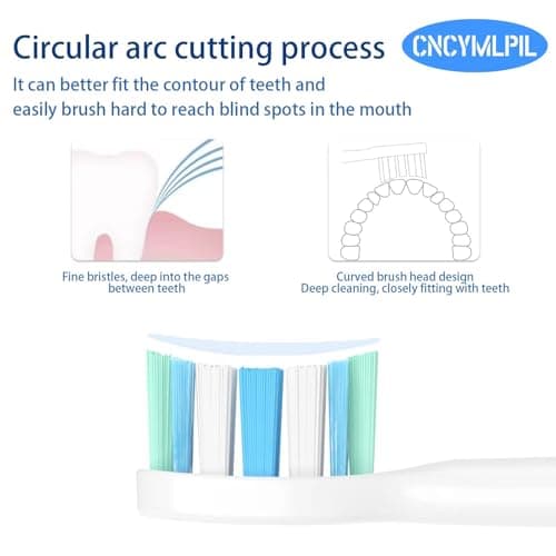 Replacement Toothbrush Heads for Philips Sonicare Replacement Heads, Electric Replacement Brush Head Compatible with Phillips Sonicare Electric Toothbrush, 8 Pack 6