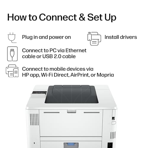 HP LaserJet Pro 4001dn Black & White Printer, Print, Fast speeds, Easy Setup, Mobile Printing, Advanced Security, Best-for-Small Teams, Ethernet/USB only 12
