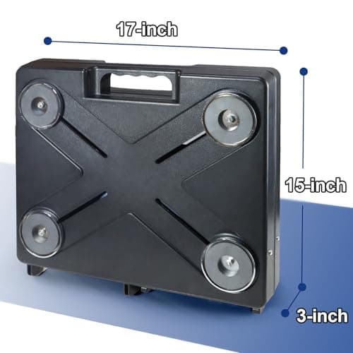 Meifrenship Magnetic Laptop Stand , Portable Workstation With 4 Super Strong Magnets, Rated At 45 Pounds, Magnetic Toolbox Attach To HVAC, Trucks, Walls, Poles etc 7