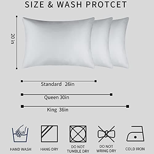 BEIJOEY 100% Mulberry Silk Pillowcase 2 Pack for Hair and Skin,with Hidden Zipper,Both Sides 19 Momme 600 Thread Count Natural Silk Pillow Cover,Soft Breathable Smooth (Dark Green, Standard 20''x26'') 7