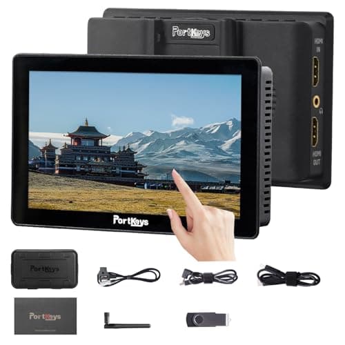 Portkeys LH5P II 5.5" 4K HD HDMI Camera Monitor, 2000 Nit, Touch Screen Wireless Touch Focus Monitor, 1920x1080, Freeze Frame, 3D LUT for Canon, Sony, Panasonic, BMPCC, ZCam and Gimbals