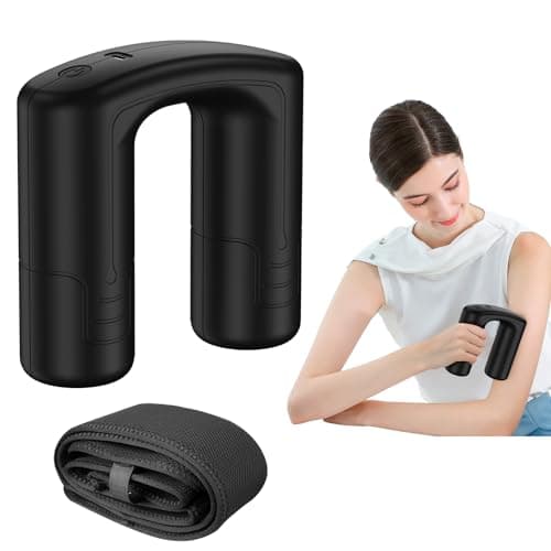APHERMA Massage Gun Deep Tissue, Handheld Massager for Muscle Relaxation, Pain Relief, Portable Body Massager Belt with 5 Vibration Levels, Easy to Use, Lightweight & Quiet - Black
