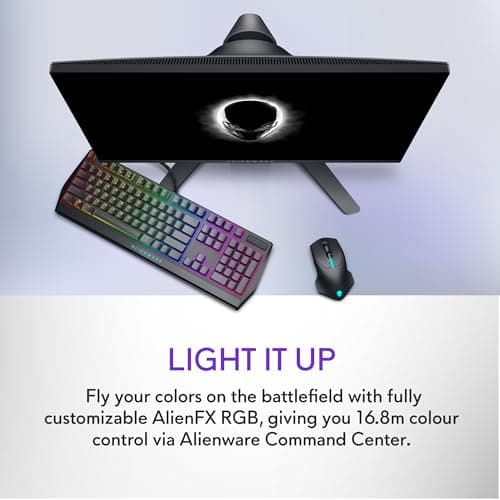 Alienware Wired/Wireless Gaming Mouse AW610M - 16000 DPI Optical Sensor, 350 Hour Rechargeable Battery, 7 Buttons, 3-ZONE 16.8m AlienFX RGB Lighting, Ergonomic - Dark Side of the Moon 6