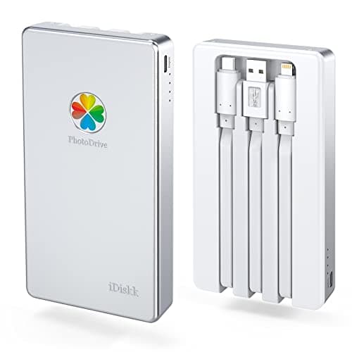 iDiskk 4TB App-le Certified External Hard Drive for iPhone iPad (iPhone /17/16/15/14/13/12/11/X) Android Mobile,MacBook and Windows PC, Photo Storage Photo Stick Drive to Backup Photos/Videos,Files