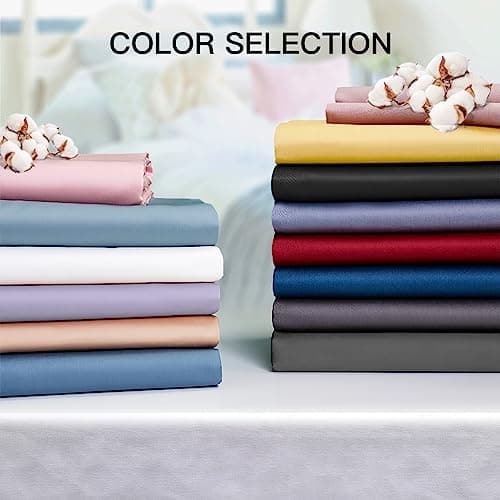 Deep Dream 100% Cotton Pillow Cases Standard Size Set of 2, 600 Thread Count Cotton Pillowcases Standard, White Pillow Cases Set of 2 with Envelop Closure, 20x26 Inches 5