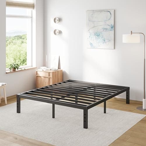 COMASACH Full Size Bed Frame 14“ High Heavy Duty Metal Platform Bed Frame,Sturdy Steel Support,No Box Spring Needed,Noise-Free,Easy Assembly 9
