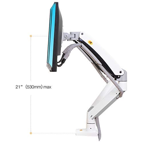 NB North Bayou Dual Monitor Desk Mount Stand Full Motion Swivel Computer Monitor Arm Fits 2 Screens up to 32'' with Load Capacity 6.6~26.4lbs for Each Monitor G75-W 6