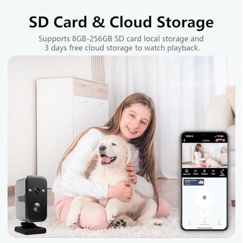Aismeil Security Cameras Wireless Outdoor,5G WiFi Magnetic Pet/Baby Camera,2K Pan Rotating 180° Siren Indoor Home Cameras Battery Powered with Color Night Vision,AI Detection, 2-Way Talk, IP65 (1) 5