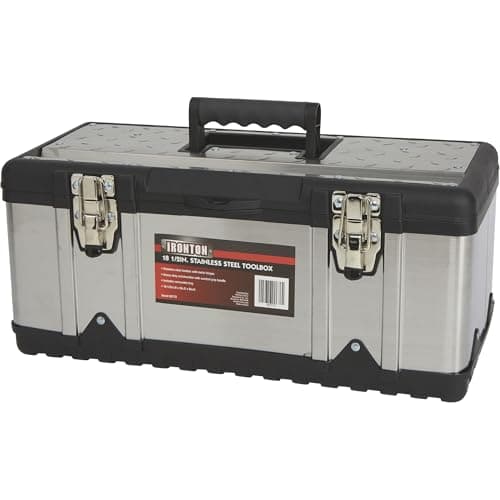 Ironton 18.5in. Stainless Steel Toolbox - 18 1/2in.W x 9in.D x 8in.H