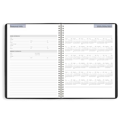 AT-A-GLANCE 2026 Appointment Book Planner, Weekly, 8" x 11", Large, Quarter-Hourly, DayMinder, Black (G5200026) 7