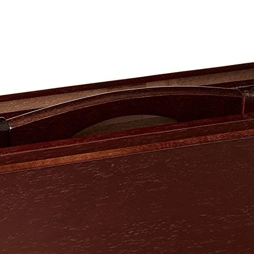 PJ Wood 5-Piece TV Tray Folding Wooden Dinner Table Set with Compact Storage Rack, Espresso - Portable and Adjustable Home Furniture for Living Room, Bedroom, and Kitchen 9