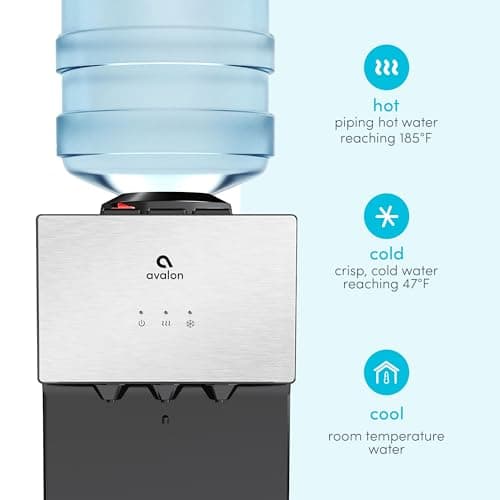 Avalon A11-CTTL Premium 3 Temperature Top Loading Countertop Water Cooler Dispenser with Child Safety Lock. UL/Energy Star Approved-Stainless Steel 5