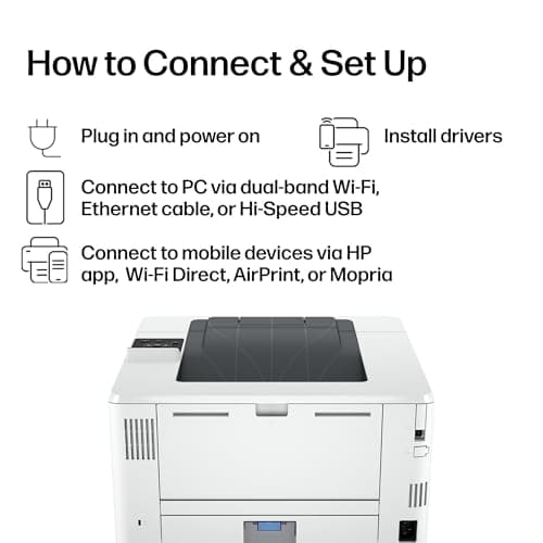 HP LaserJet Pro 4001dw Wireless Black & White Printer, Best-for-Office (2Z601F) 11