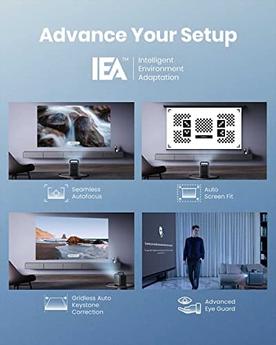 NEBULA Cosmos Laser 4K Smart Projector, 2200 ANSI Lumens, Android TV with Dongle, Autofocus, Auto Keystone Correction, Screen Fit, Home Theater Projector with Wi-Fi & Bluetooth (Renewed) 5