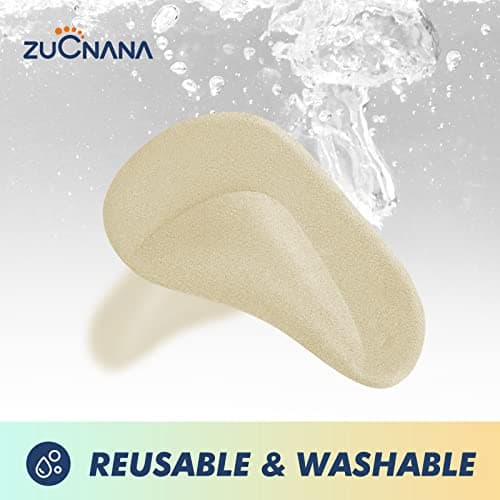 ZUCNANA Arch Support Inserts for Women Flat Feet (12 Pieces), Soft Gel Arch Support Insoles for Plantar Fasciitis, Reusable Arch Pads for Foot Pain Relief, One Size Fits Any 6