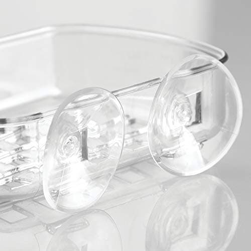 iDesign BPA-Free Plastic Suction Bar Soap Dish - 5.25" x 4" x 2", Clear,19600 6