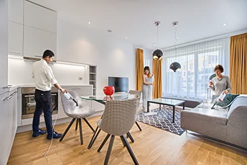 Newbealer Steam Mop & Detachable Handheld Cleaner, 250ml 1200W Powerful Floor Steamer, 3 Adjustable Levels for Hardwood Laminates Tiles Car, 7 Multi-purpose Accessories & 2 Washable Microfiber Pads 8