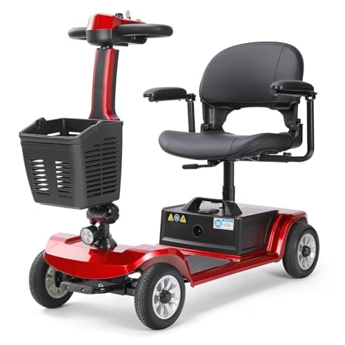 4 Wheel Mobility Scooter for Seniors & Adults Easy to Use Operate and Foldable ,Heavy Duty 418 LBS, 12.4 Mile Range, Tight Turning Radius 9