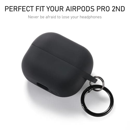 Maxjoy for Apple Airpods 4th Generation Case Cover(2024), Silicone Case with Cleaner Kit & Keychain Compatible Compatible with Airpods 4 case for Women,Men(Black) 5