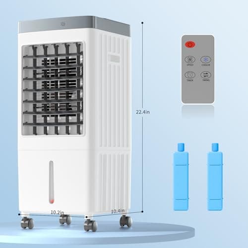 Portable Air Conditioners, Evaporative Air Cooler [40Hrs Lasting], Portable ac Unit w/ 2 Gal Water Tank & 3 Speeds, Personal Air Cooler with Remote, Fast Cooling Windowless Air Conditioner for Room 7