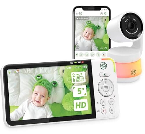 LeapFrog LF925HD Baby Monitor with Camera and Audio,1080p WiFi Remote Access Baby Monitor, 360Β° Pan & Tilt Camera, 8X Zoom, 5β 720p HD Display, Color Night Light &Vision, Two-Way Talk