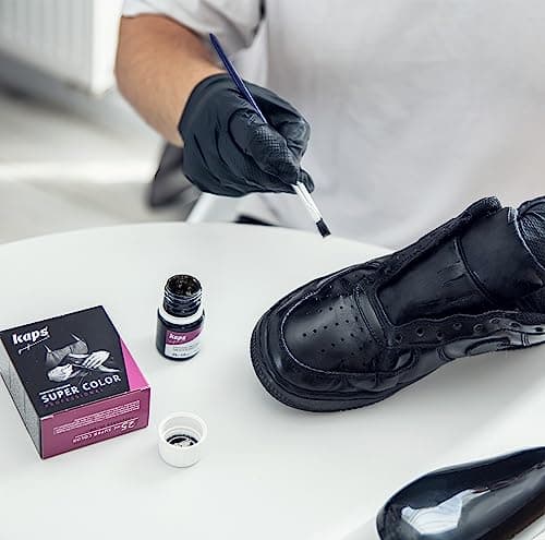 Dye with Primer for Natural and Synthetic Leather Shoes, Kaps Super Color and Preparer, 70 Colors (158 - Air Blue) 7