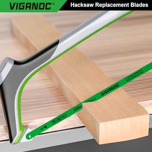 Viganoc 12" Hacksaw Replacement Blades Set, Bi-Metal High Speed Steel Hack Saw Blade Sets - 18T - 24T - 32T HSS Saw Blades, 3 Pack 5