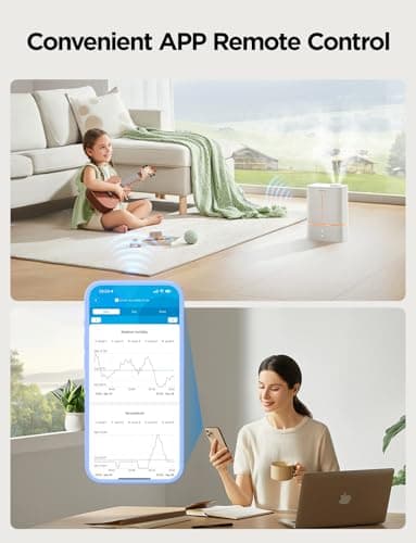 GoveeLife Smart Humidifiers for Bedroom, 4.5L Cool Mist Air Humidifiers with Scent Diffuser & Nightlight, 40H Runtime, Easy to Clean, Quiet Top Fill Ultrasonic Humidifier for Plant, Large Room, Baby 5
