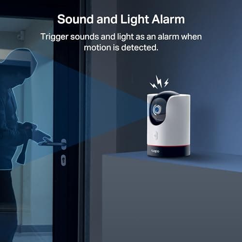 TP-Link Tapo 2K QHD Pan/Tilt Wi-Fi Camera | Apple HomeKit | Physical Privacy Mode | Color Night Vision | Motion Tracking | 2-Way Audio | Local/Cloud Storage | Works w/Alexa&Google Home | (Tapo C225) 9