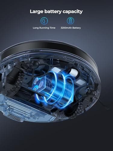 Robot Vacuum and Mop Combo, 5000Pa Robotic Vacuum with Self Emptying Dock for 60 Days, Smart Lidar Navigation Robot Vacuum Cleaner, Mapping, APP/Voice Control for Per Hair, Hard Floor and Carpet 7