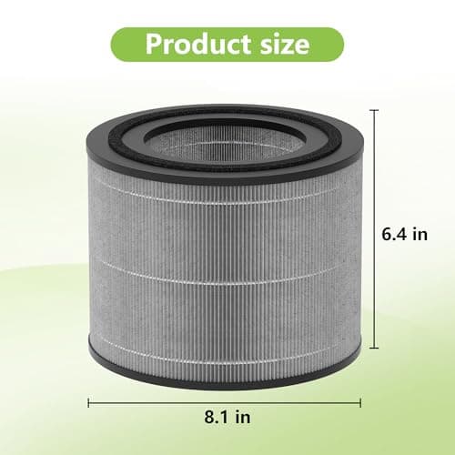 AC2224A Replacement Filter Compatible with Amazon Basics AC2224A Air Purifier, 3-in-1 Filtration System HEPA Filter with Activated Carbon, #2224RF 2Pack 6
