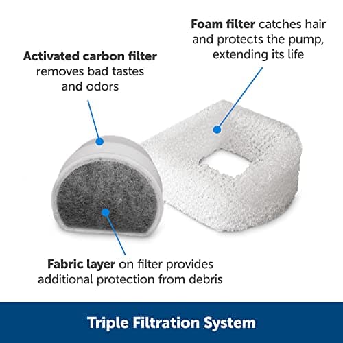 PetSafe Oasys 1/2 Gallon Pet Fountain - Cat & Dog Hydration Station with Free-Falling Water Stream & Customizable Flow - Encourages Hydration & Protects Sensitive Whiskers - 1/2 Gallon 6