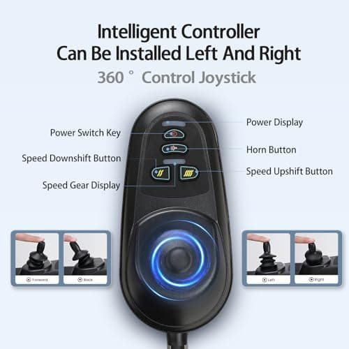 Small Electric Wheelchairs for Adults, 36 lbs Lightweight Foldable Power Wheel Chair with Removable Battery, 12-Mile Range Portable Compact Travel Motorized Wheelchair for Seniors, Airline Approved 6