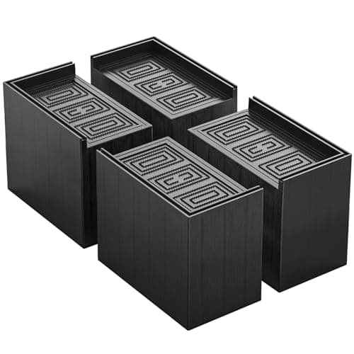 USION Bed Risers 5 Inch 2023, Rectangular Extra Large Furniture Risers for Desk/Couch/Sofa/Table/Chair Lifts up to 11000 lbs,Heavy Duty Bed Elevators Set of 4,Black