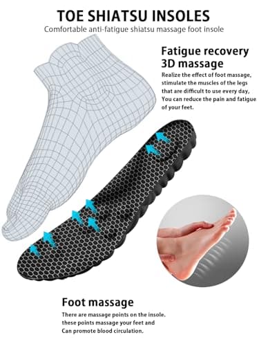 4D Cloud Insoles for Men and Women, Arch Support Insoles, Memory Foam Insoles, Shock Absorption and Cushioning Sports Shoe Insoles for Foot & Joint Support (XL Men 9-11 | Women 11-12, Black) 5