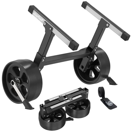 GanFindX Upgraded Foldable & Aluminium Kayak Cart Dolly Equipped with Elastic Straps | Lightweight Kayak Cart, Kayak Trolley, Canoe Cart