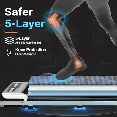Orinar Walking Pad, Under Desk Treadmill for Home and Office, 2.5 HP Portable Treadmill, 3 in 1 Walking Jogging Running Machine with Remote Control, LED Display 6
