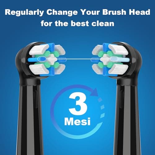 8 Pack IO Replacement Heads Compatible with, for 2/3/4/5/6/7/8/9/10 Series Electric Toothbrushes, Medium Softness for Protect Teeth and Gums, Black/White 5